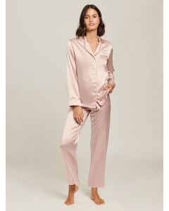 GiniaSilkPyjamaSet5124SilverPink