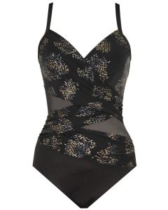 Miraclesuit iridium swimsuit black gold