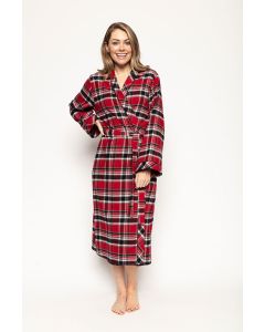 cyberjammies windsor brushed check wrap 9446 red