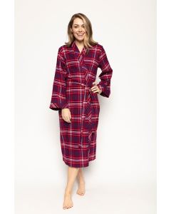 Cyberjammies Clarissa Brushed Check Dressing Gown 9474