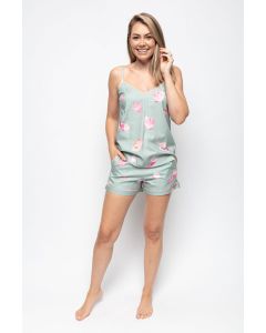 Cyberjammies coral print camishort set