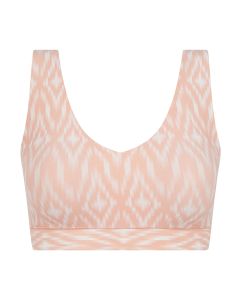 Chantelle soft stretch padded crop top ikat print