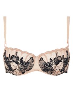 Chantelle fleurs balconette bra goldenblack