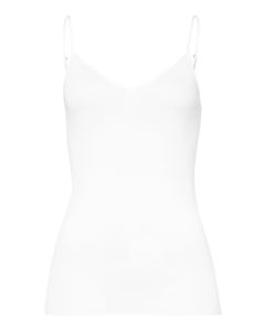 Hanro cotton seamless vest top white