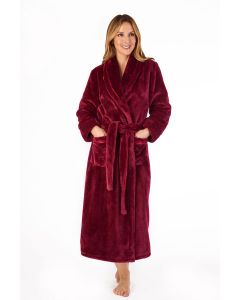 slenderella luxury wrap housecoat raspberry