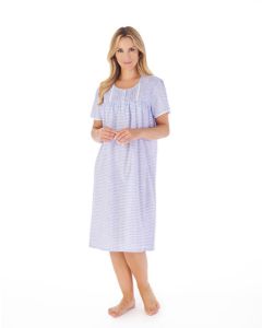 Slenderella Gingham S/Sleeve Nightdress ND03212
