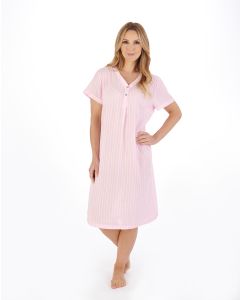 Slenderella Stripe Nightdress ND05201 Pink