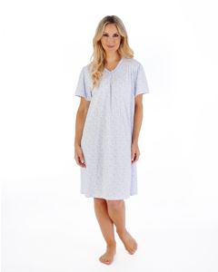 Slenderella nightdress blue print