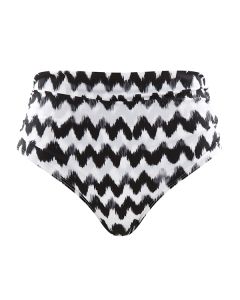 LeilaPanacheswimpantzig zagswimwearbikinibalck and whitemonotone